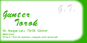 gunter torok business card